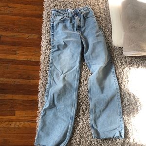 Zara Z1975 Hi Rise Wide leg Jeans in light blue wash, size 4, sold out online